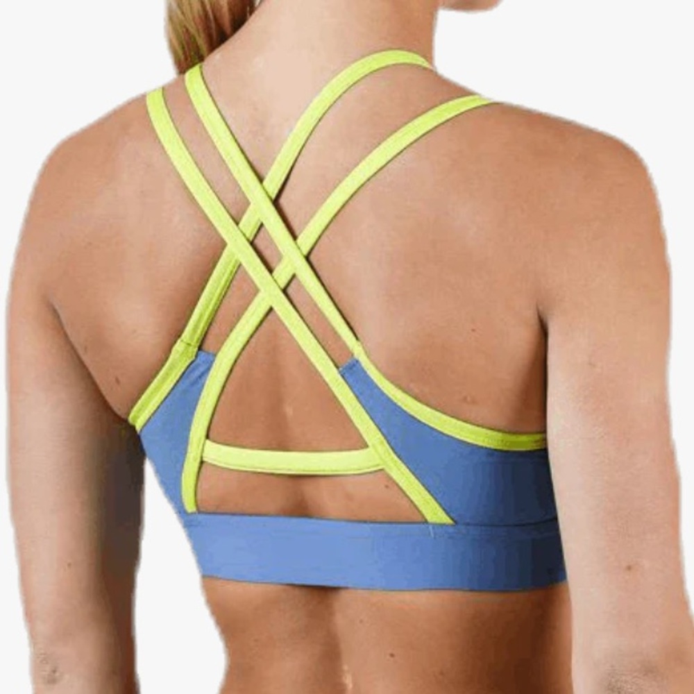 Nike Light Blue Front Zip Indy Sports Bra Size Medium - Picture 2 of 8